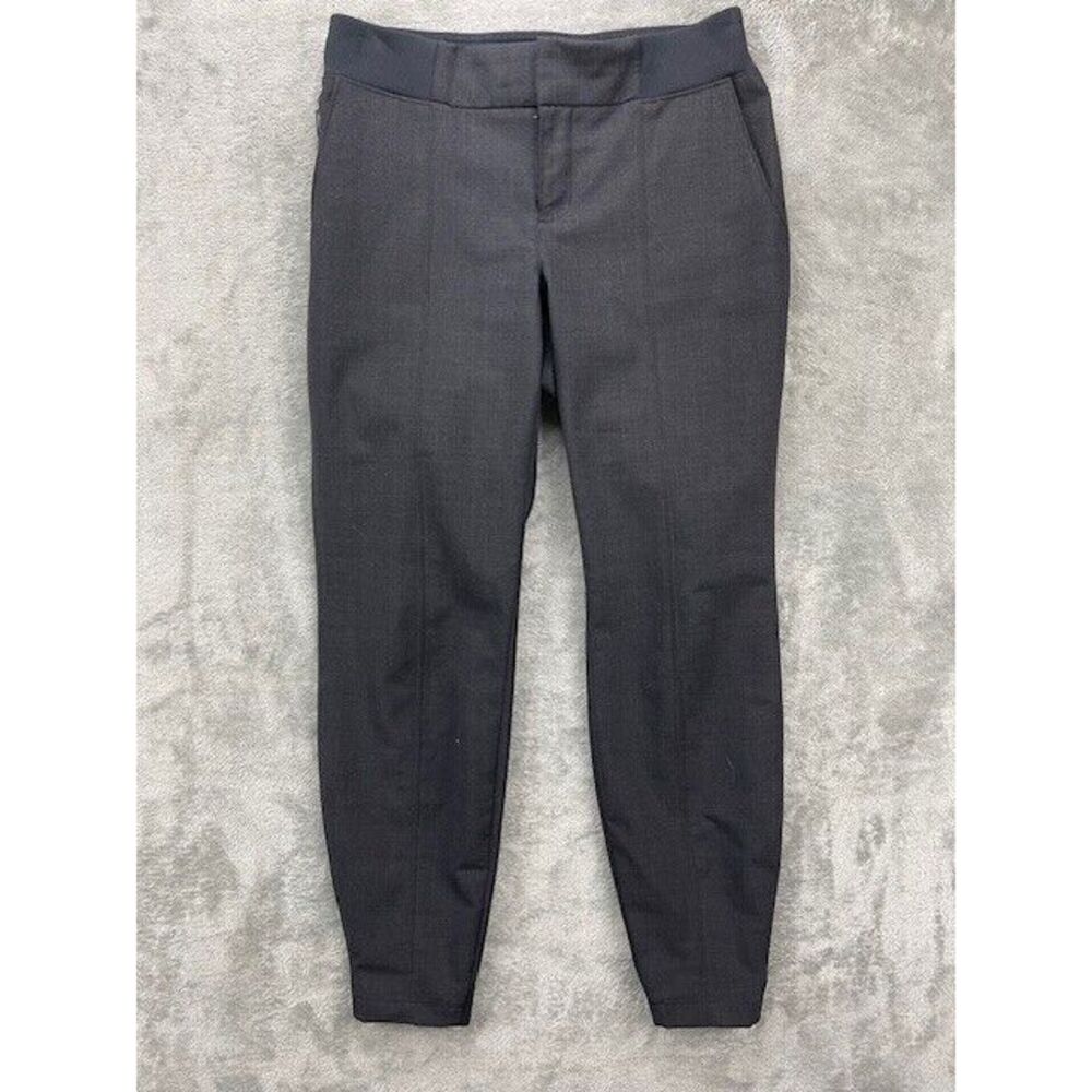 Athleta Womens Work It City Jogger 6 Grey Wool Blend Zip Pocket Mid Rise Stretch